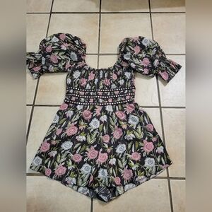 SAYLOR Anthropology Allegra Romper Dress Floral Printed